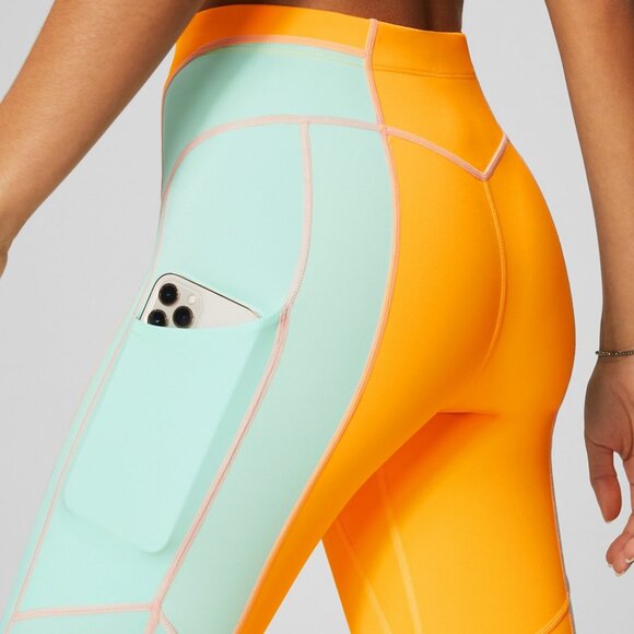 Fabletics Pants - Fabletics pastel neon Motion365 High-Waist 7/8 Leggings Nwt DEFECTS READ